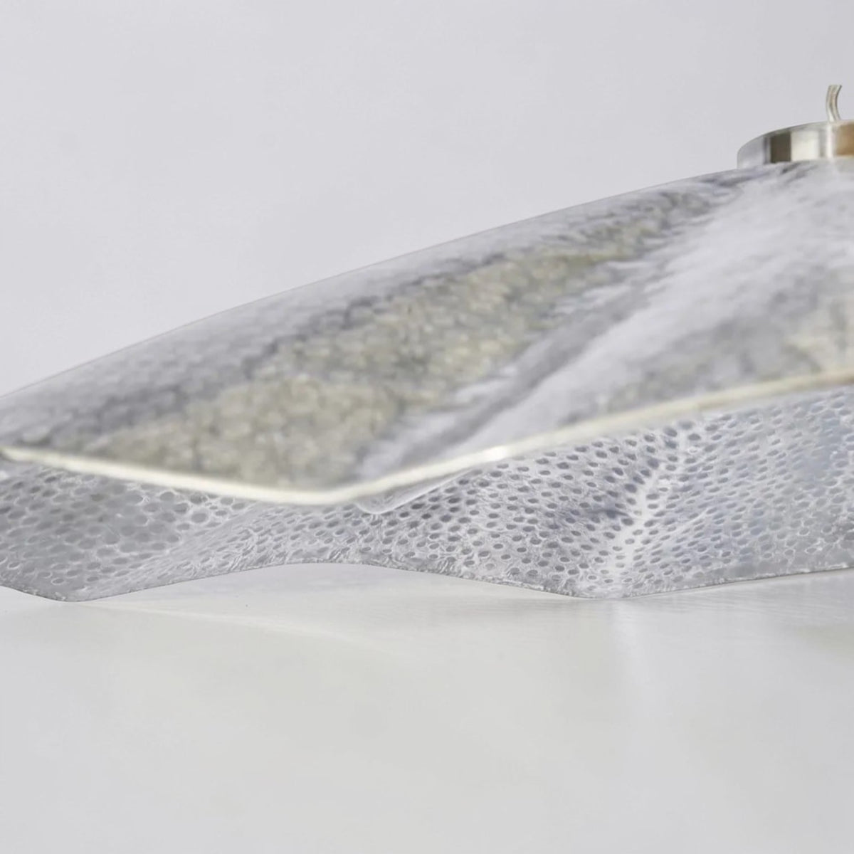Melville Oval Hammered Antique Silver Pendant Lamp - Large ELPIM31725MAS