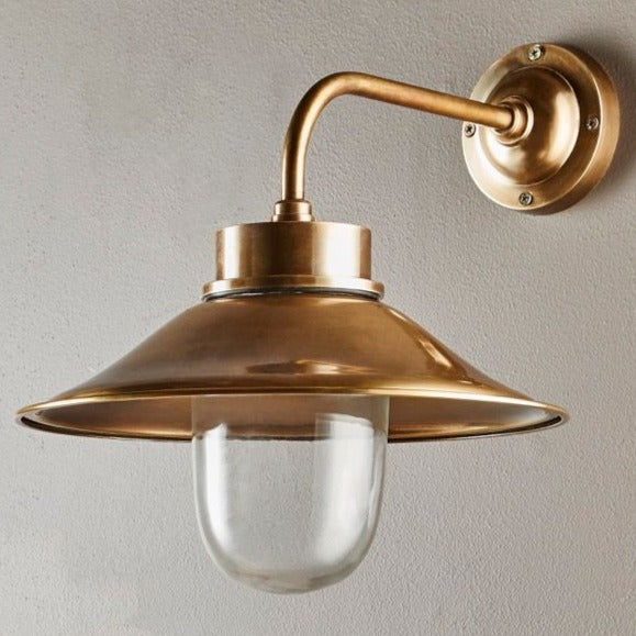 Sandhurst Outdoor Wall Light Antique Brass