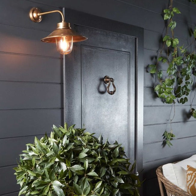 Sandhurst Outdoor Wall Light Antique Brass