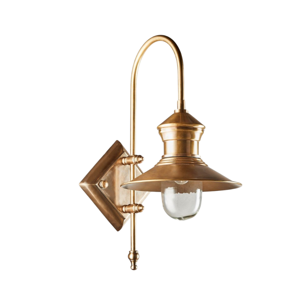 St James Outdoor Wall Light Antique Brass
