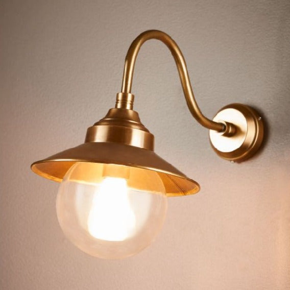 Zermatt Outdoor Wall Light Antique Brass