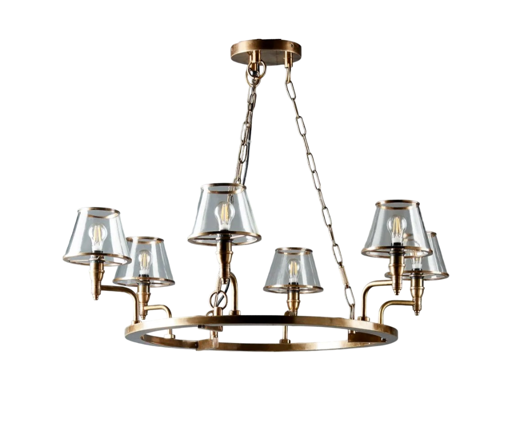 Sienna Chandelier Antique Brass ELPIM30578AB