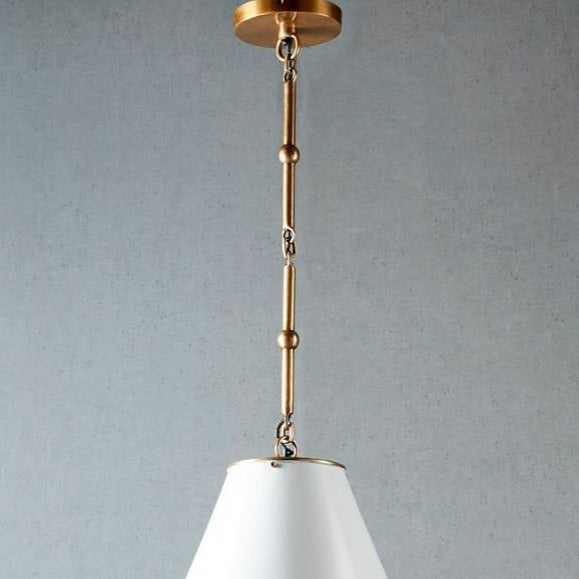 Monte Carlo Ceiling Pendant Large White and Brass (SKU ELPIM51946AB)