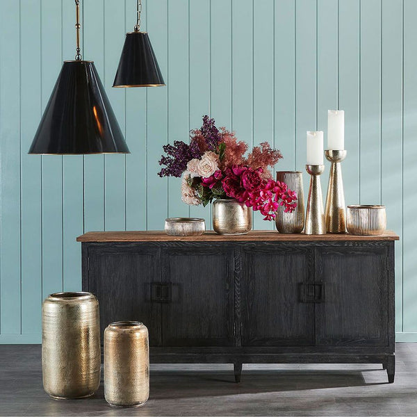 Monte Carlo Ceiling Pendant Large Black and Brass ELPIM51946GM