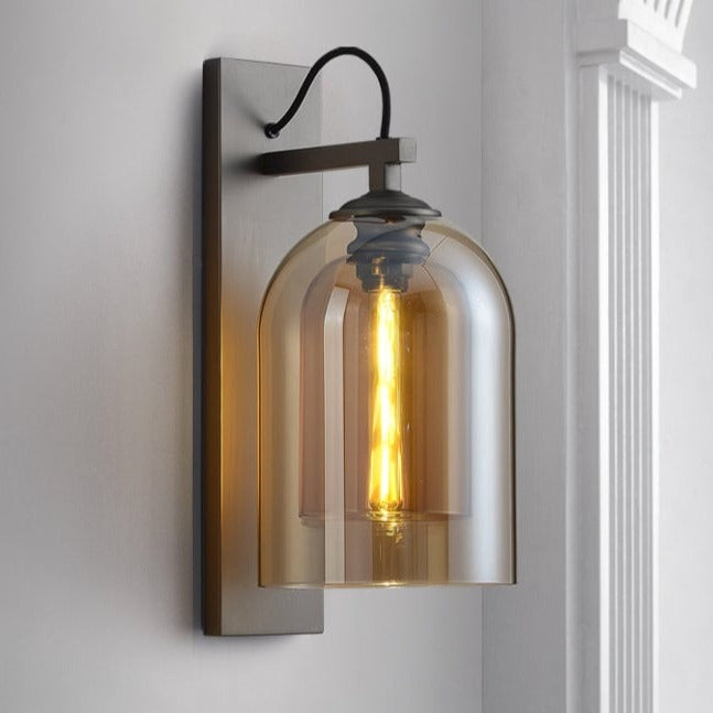 Scarlet Wall Lamp in Amber Glass