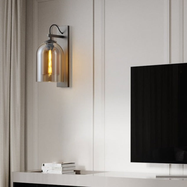 Scarlet Wall Lamp in Amber Glass
