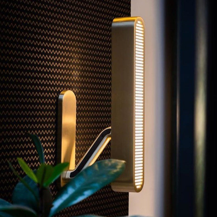 Natalia Single Column Brass Wall Lamp