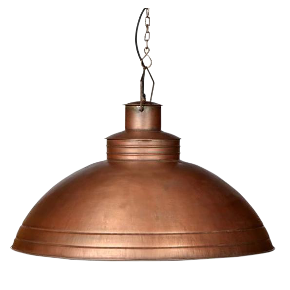 SMITH&SMITH Lighting Sydney Milano Large Shallow Antique Copper Dome Pendant