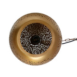 SMITH&SMITH Kova Small Antique Brass Perforated Teardrop Pendant Lamp. 