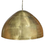SMITH&SMITH Lighting Sydney Walton Large Antique Brass Iron Riveted Dome Pendant Lamp