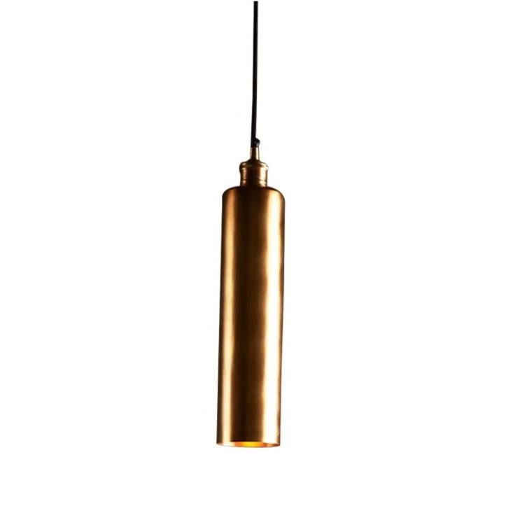 Bruges Antique Solid Brass Cylinder Pendant Lamp.