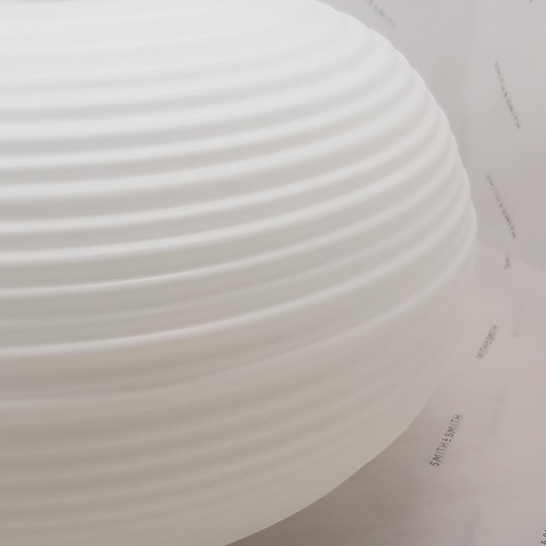 Loy Matte-White Opal Rippled Glass Pendant Lamp