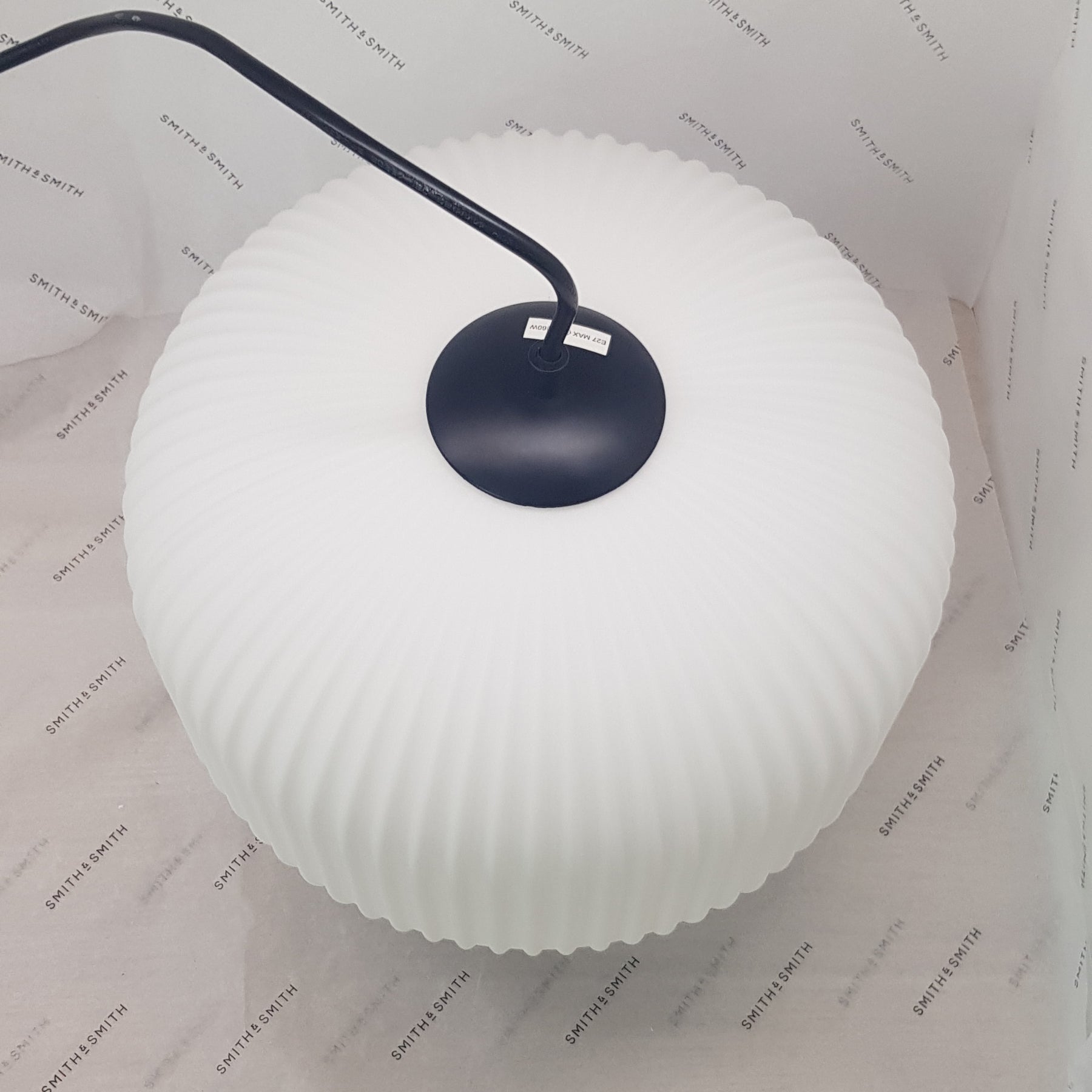 Ashter Hand-blown Lantern Pendant in Matte-white Opal Glass