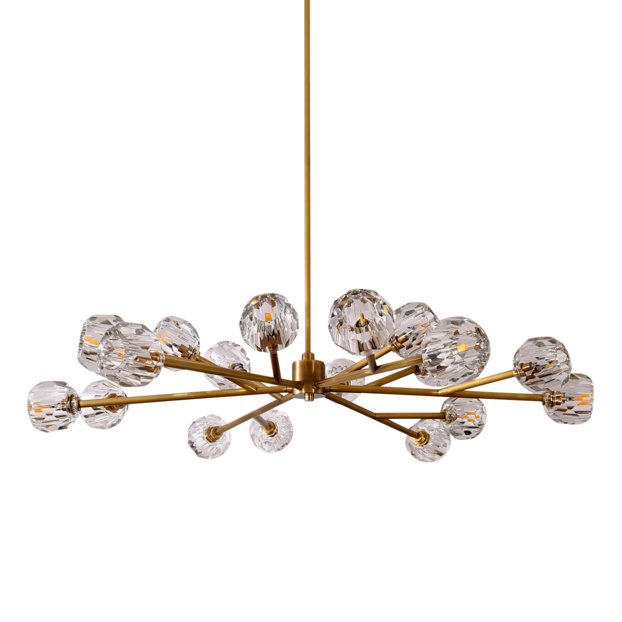 Howarth 18 Crystal Ball Brass Ceiling Chandelier (Diameter: 1220mm)