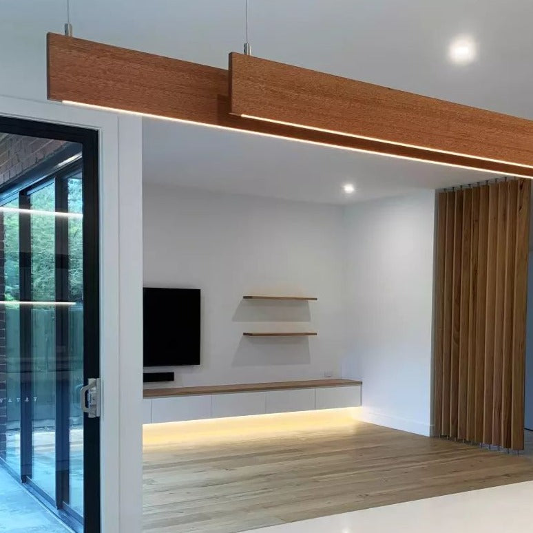 Mersey Australian Timber Linear LED Pendant Lamp (Natural/Clear Finish)