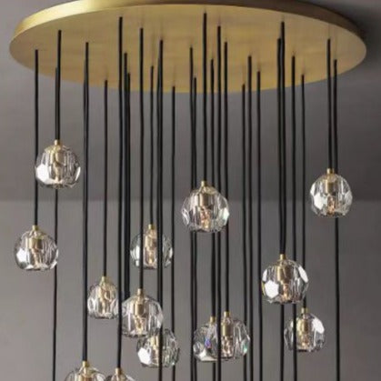 Howarth 30 Crystal Ball Cluster Pendant Chandelier