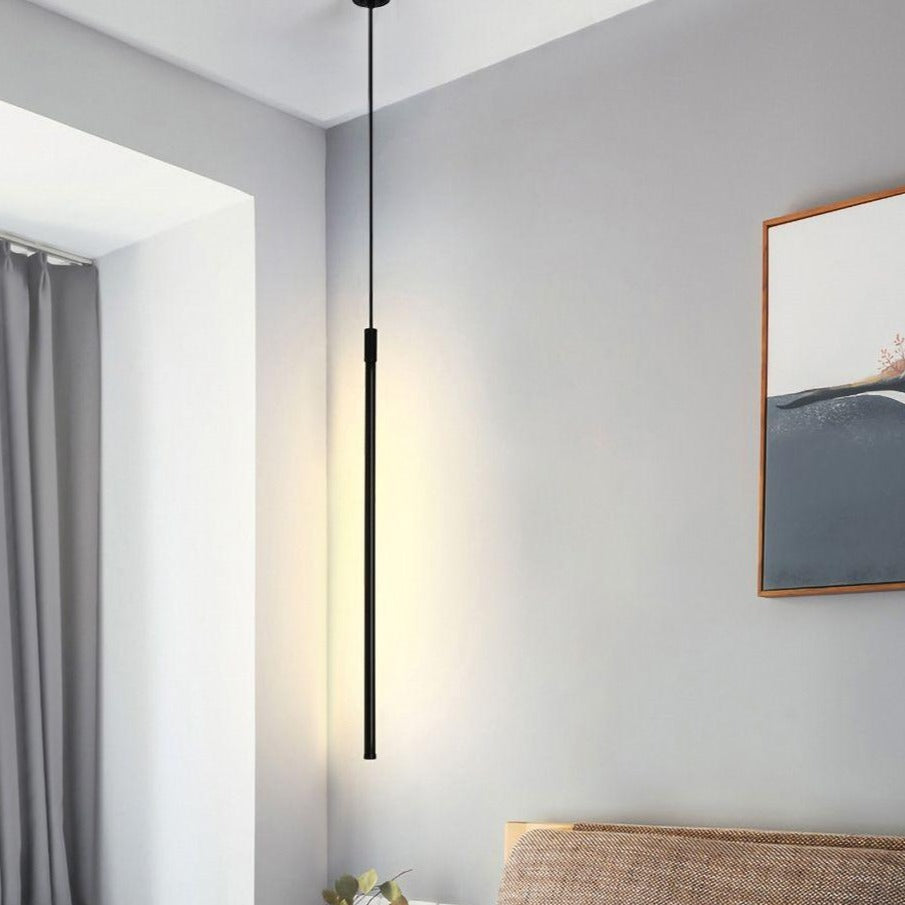 Eureka LED Linear Pendant Lamp on Matte Black Living Sitting Room lighting Insta 