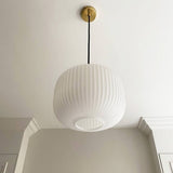 Stunning Ashter pendant lamp in ribbed matte white opal glass taken in perth bedroom insta