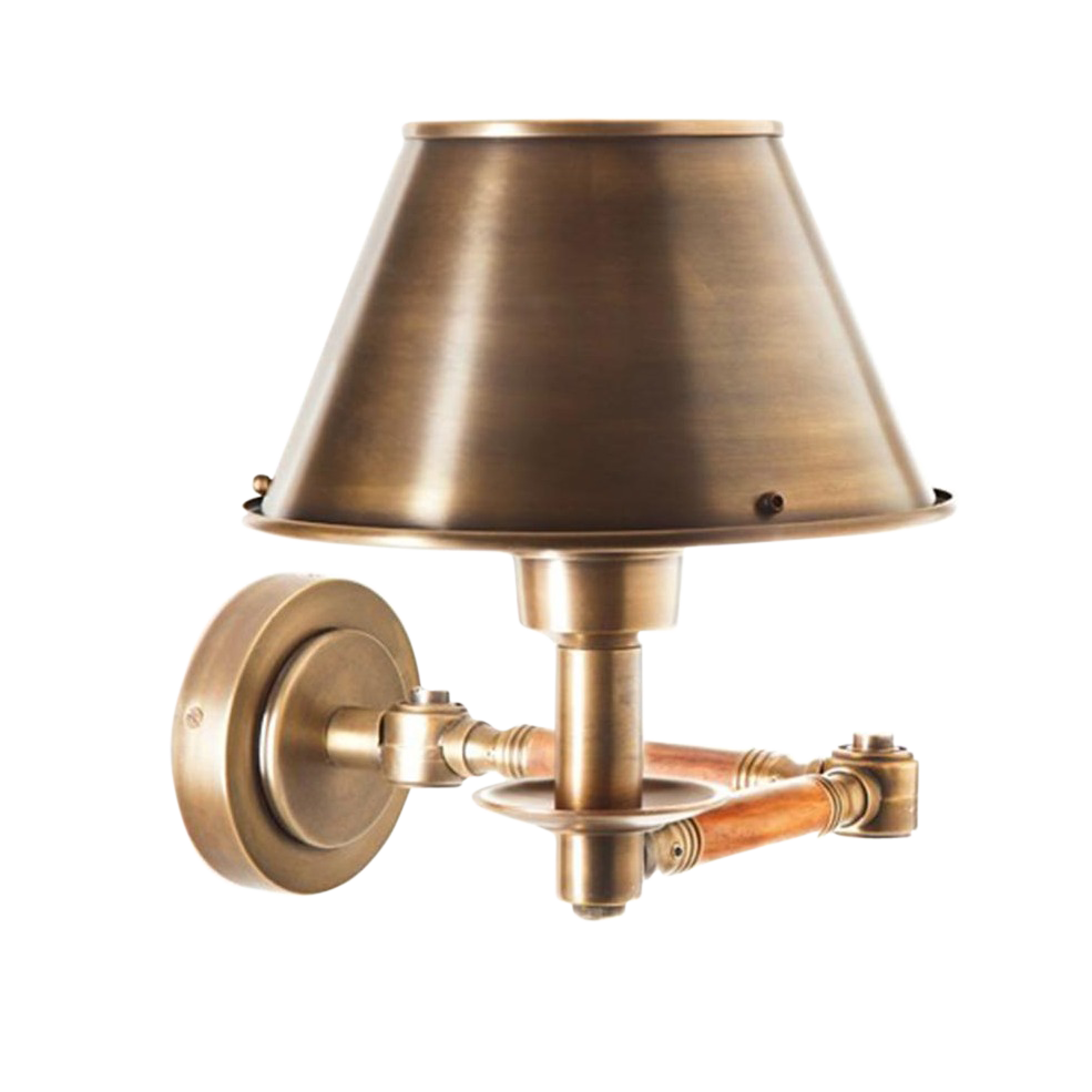 SMITH&SMITH Auburn Antique Brass Swinging Arm Sconce Wall Light