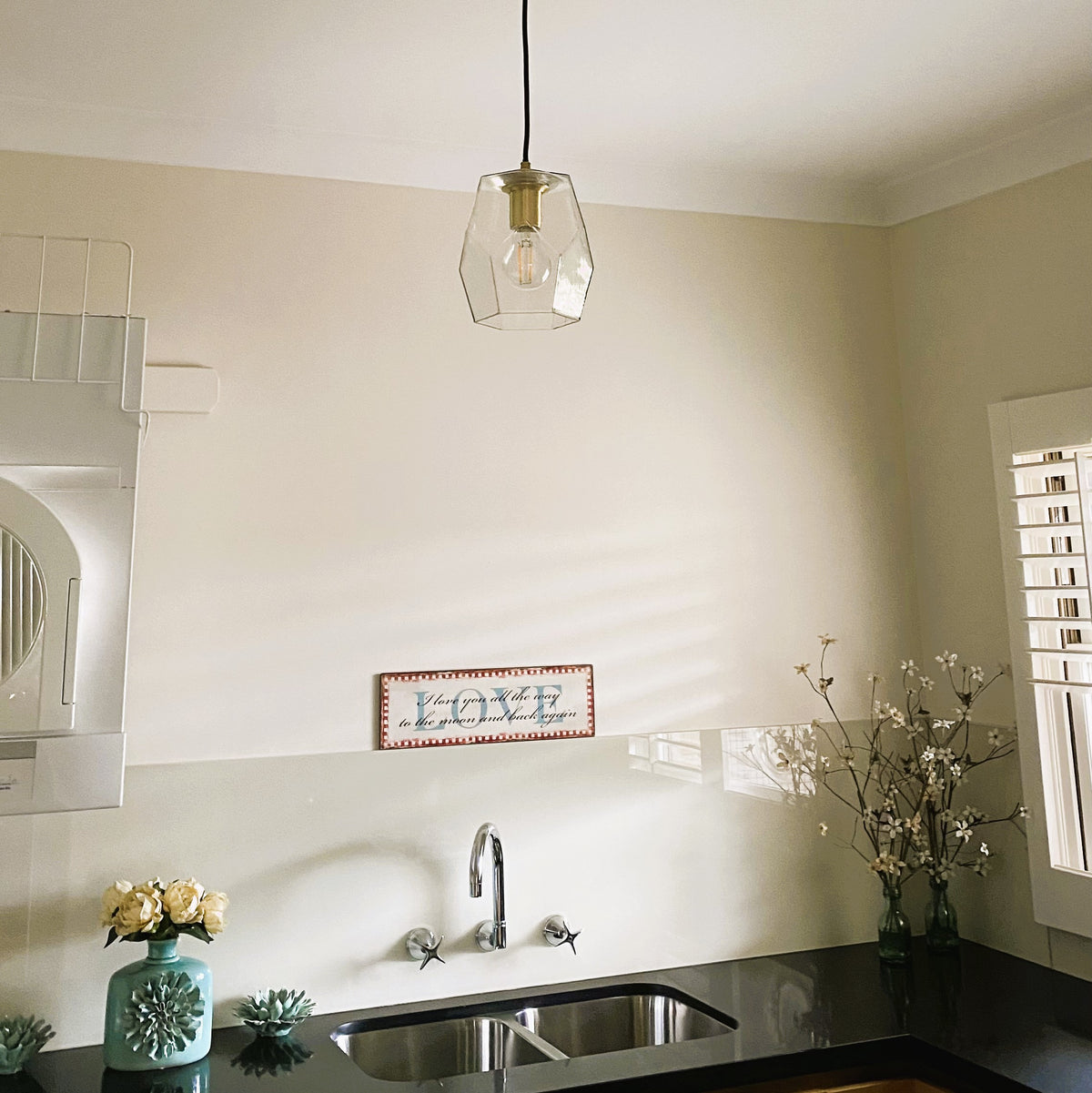 Lisbon Hand-blown Pendant Lamp in Pale Green-Glass
