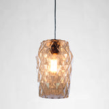 large clear cut glass pendant light