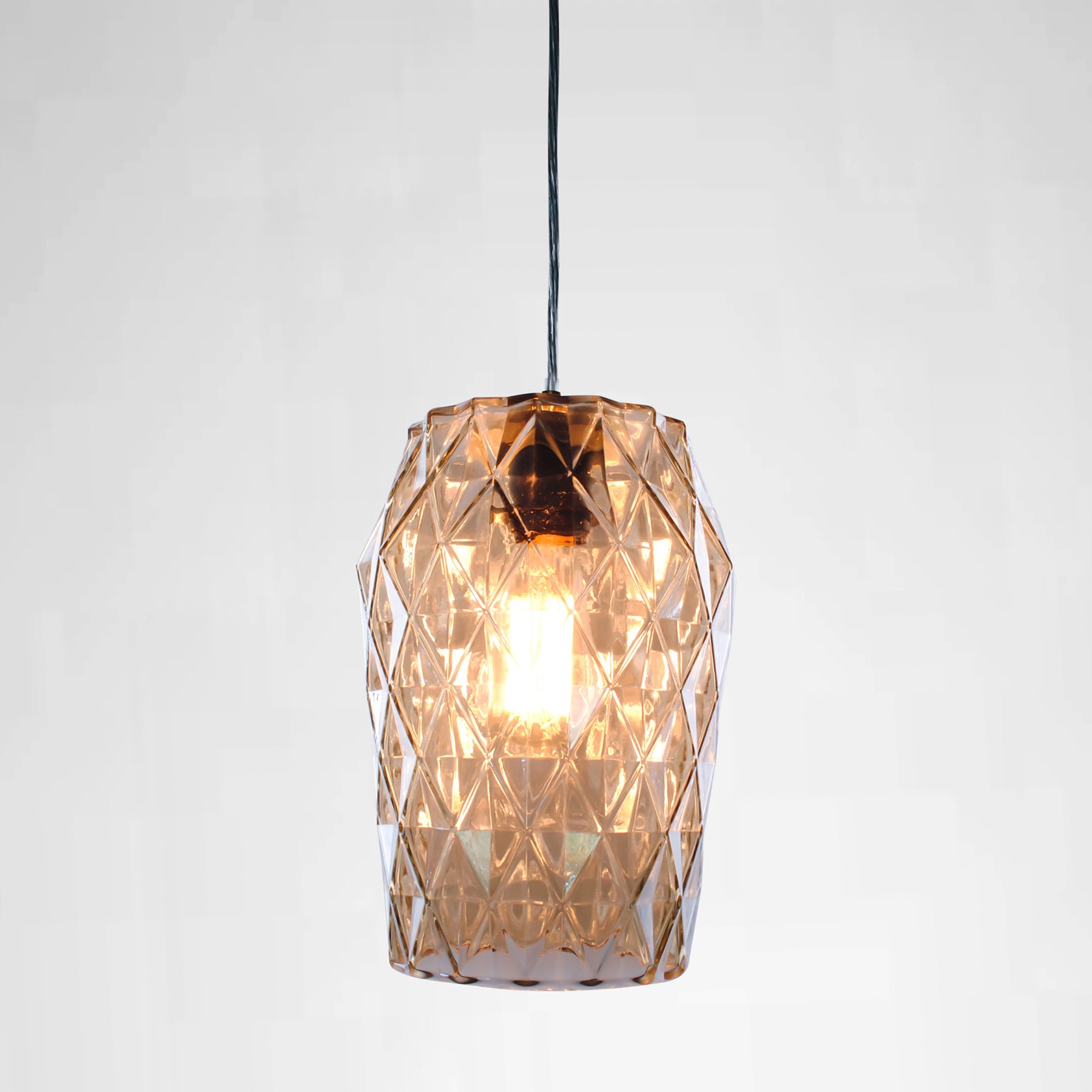 large clear cut glass pendant light
