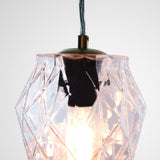 cut glass pendant light black lamp holder