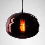 copper glass pendant light