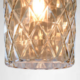 large clear cut glass pendant light