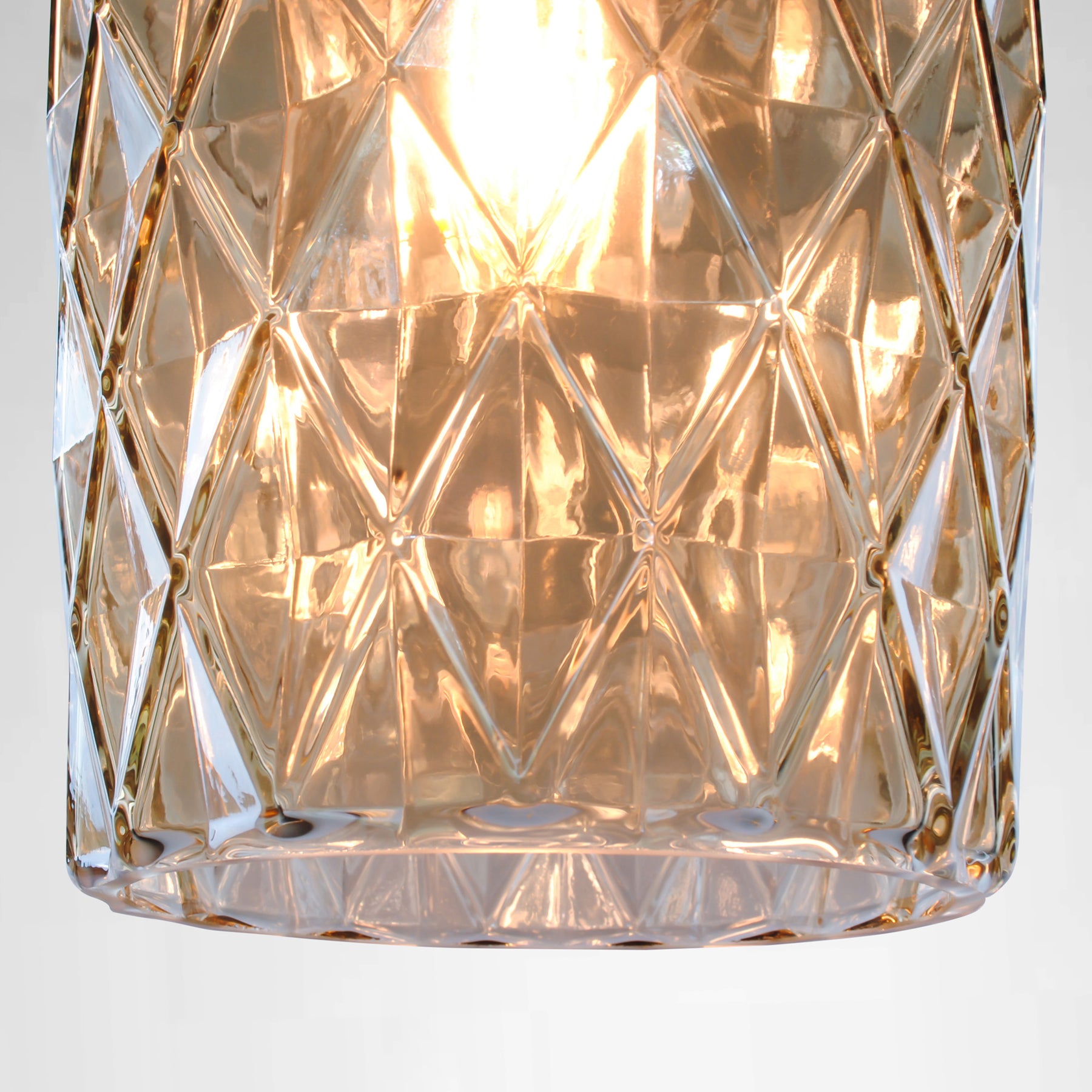 large clear cut glass pendant light