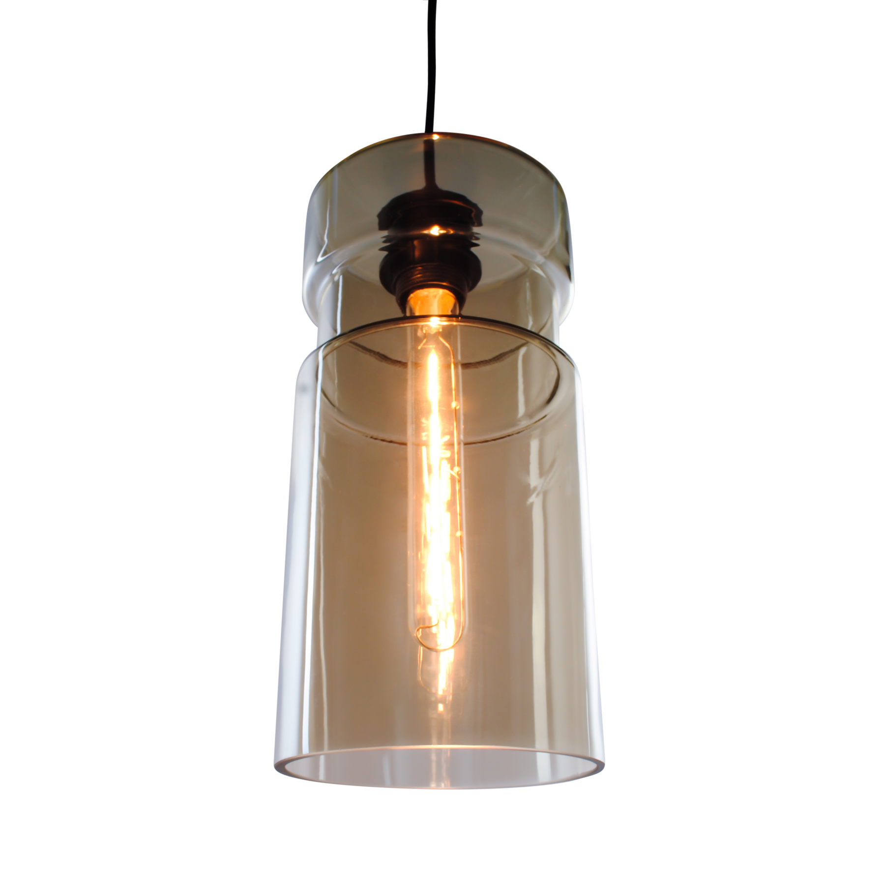 SMITH&SMITH Lighting Sydney Retropolis Cognac Glass Pendant Lamp Drawing