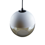 SMITH&SMITHRivina Medium Antique Silver Hand-blown Glass Cone Pendant Lamp