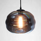 smoked glass pendant light