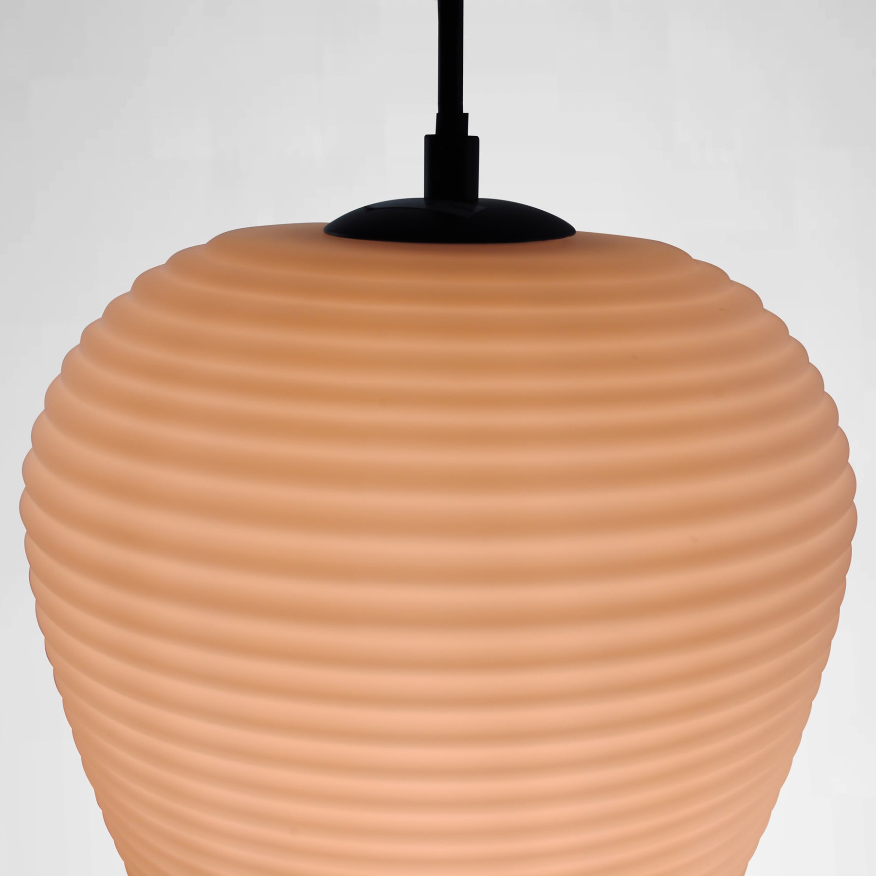 ripple glass pendant black lamp holder