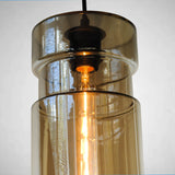 cognac glass cylinder pendant closeup