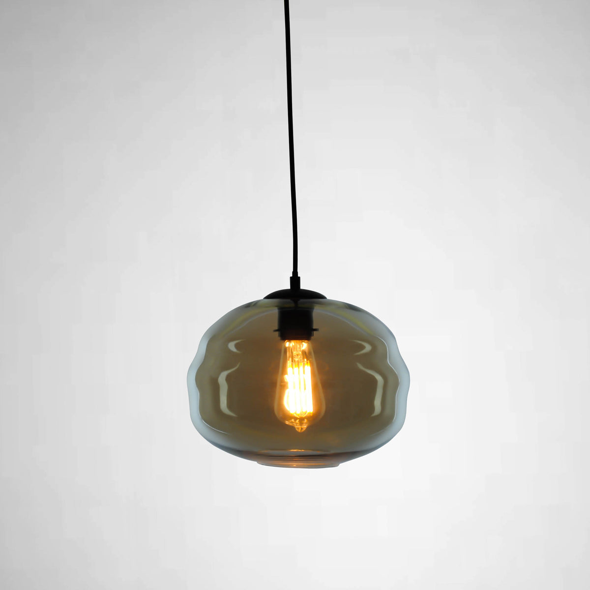 hanging cognac glass pendant light