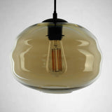 cognac pendant light with filament bulb