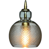 SMITH&SMITH Amelia Diamond Hand Cut Crystal Glass Pendant Lamp