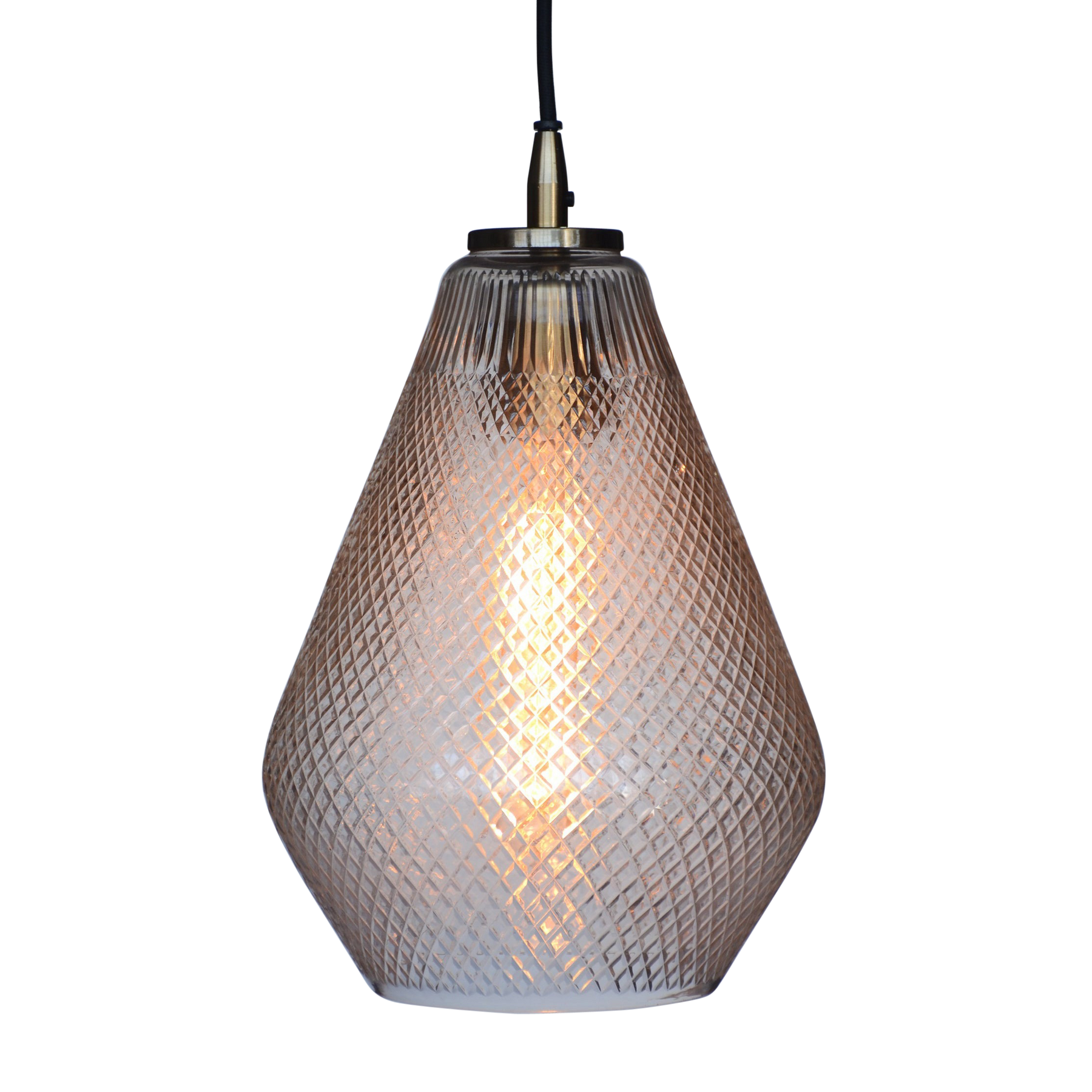 SMITH&SMITH Henry Diamond Hand Cut Crystal Glass Pendant Lamp