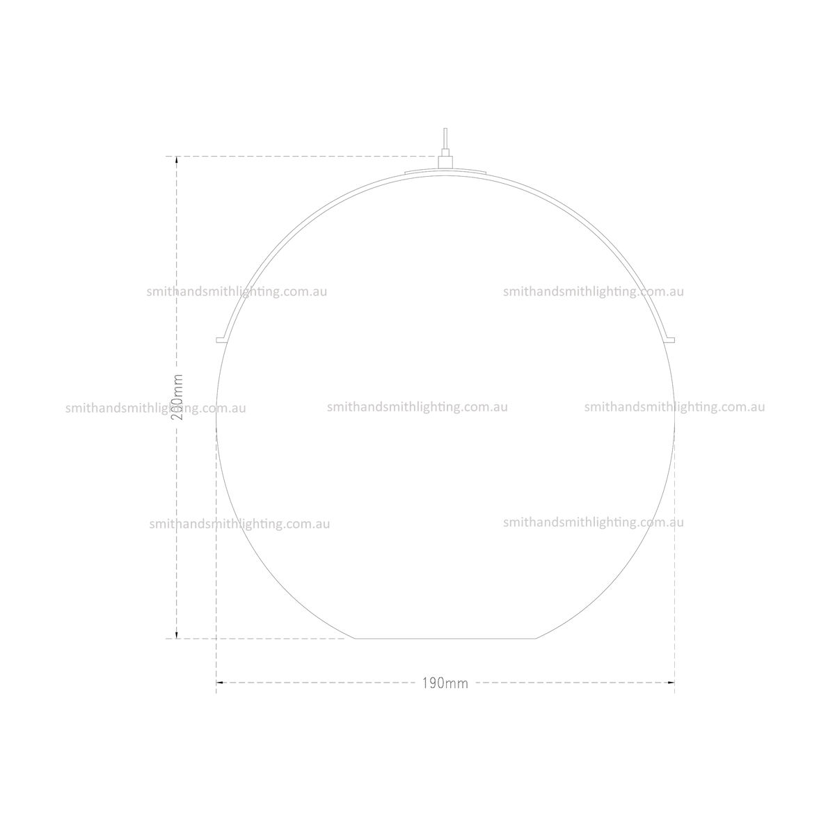 SMITH&SMITH Lighting Sydney Roy Pendant Drawing