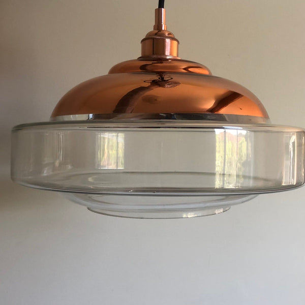 Gem Copper and Clear Glass Pendant Lamp