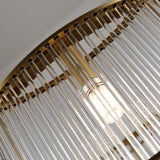 Glebe 6 Lamp Brass with Glass Rod Chandelier stunning clear glass rods