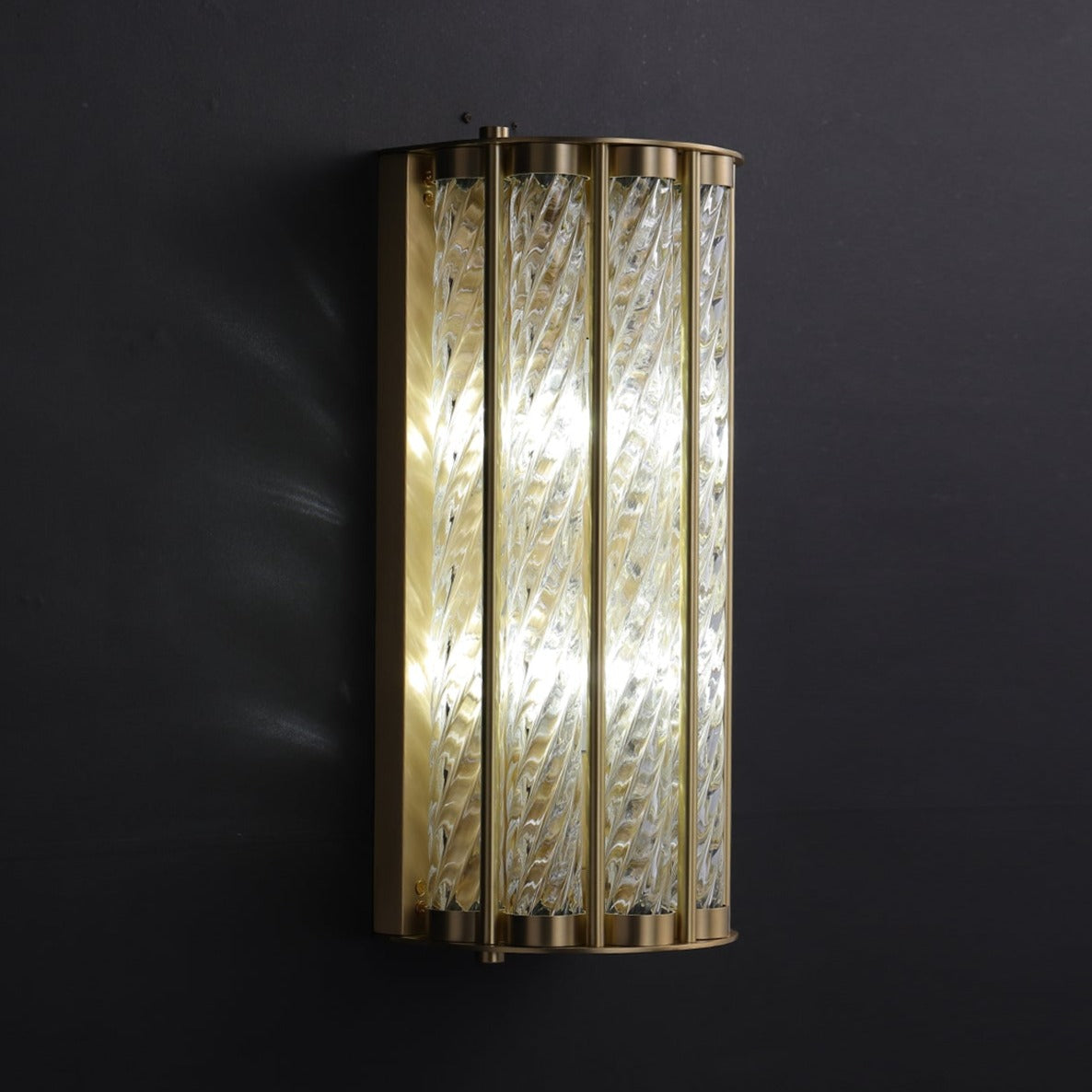 Hillston Spiral Glass Wall Lamp (D180mmx400mm)