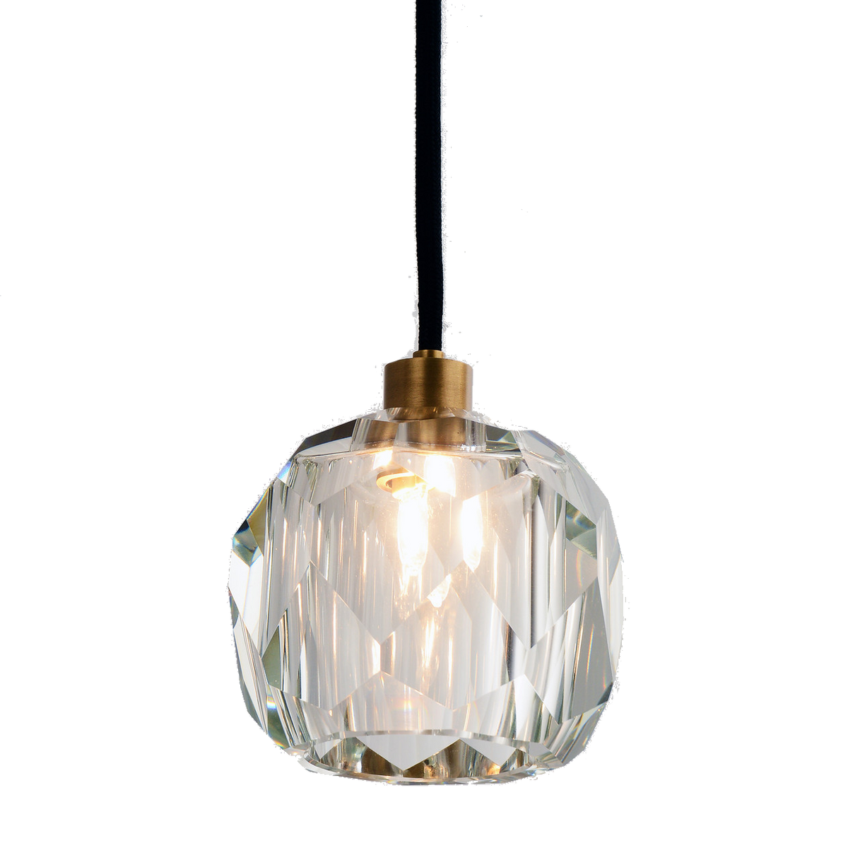 Howarth Crystal and Brass Pendant Lamp