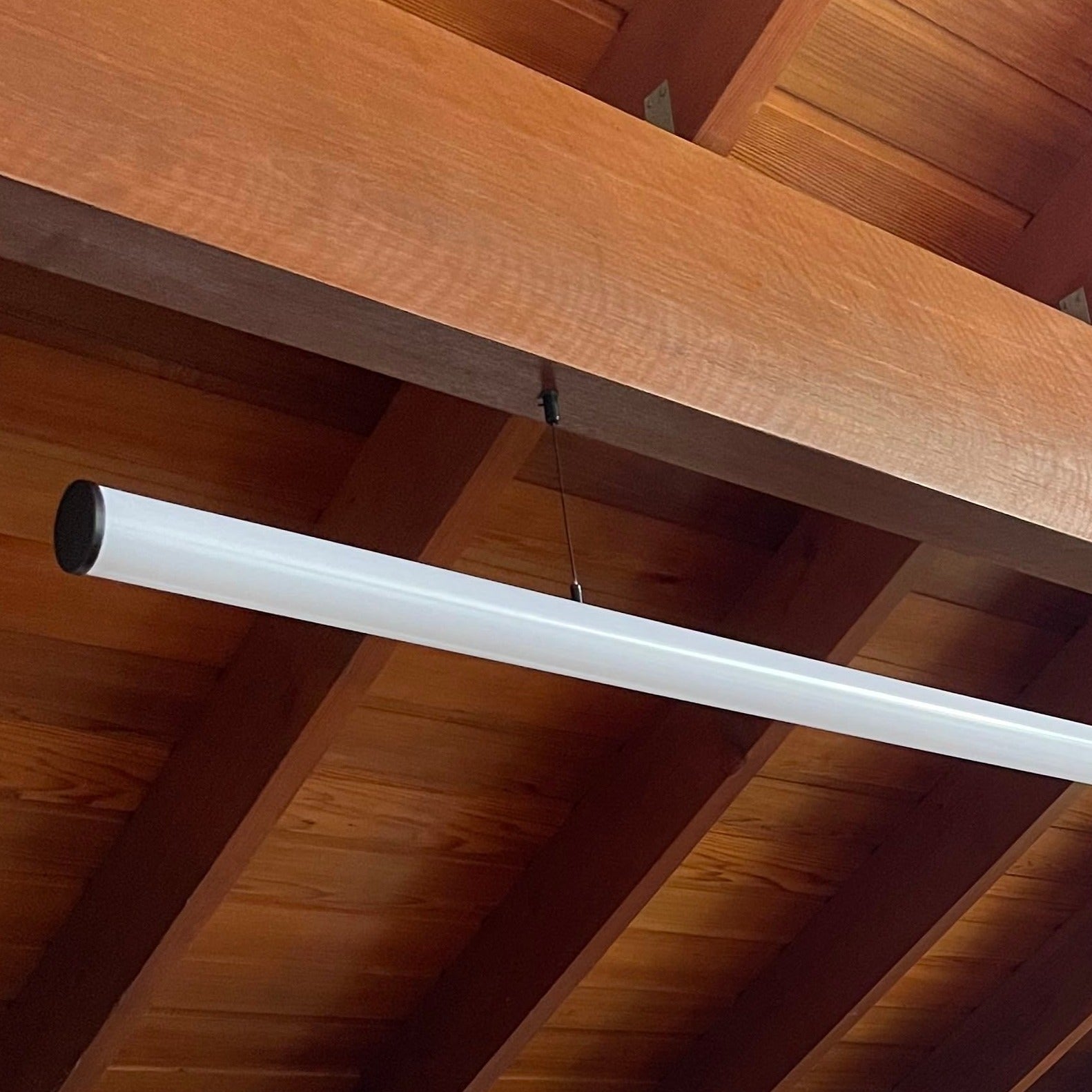 SMITH&SMITH Tanami Round Linear Opal Glass with Black fittings - Sydney 2021 - close up view