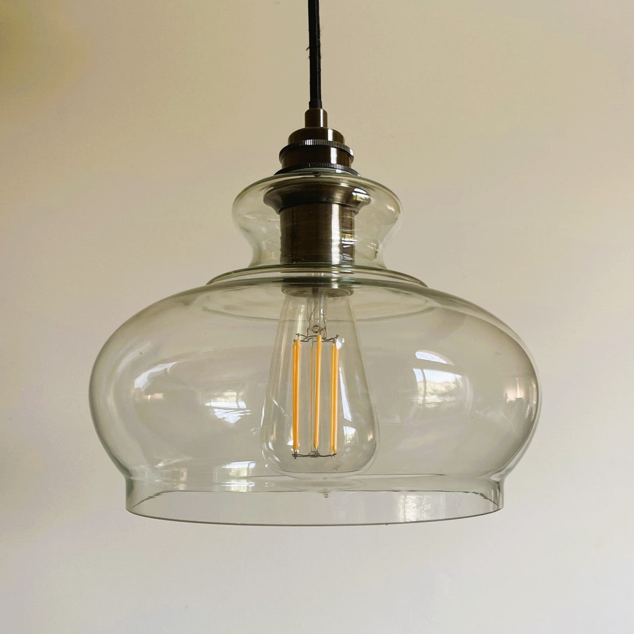 Montauk Hand-blown Pendant in Clear Glass