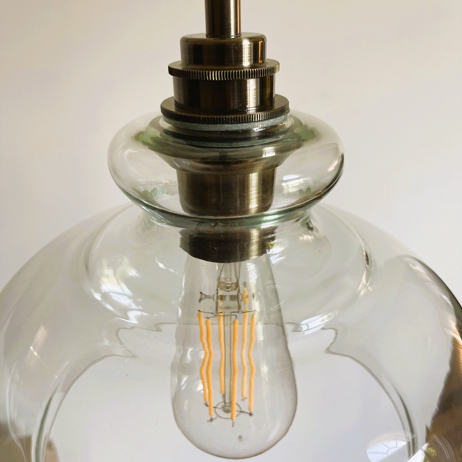 Montauk Hand-blown Pendant in Clear Glass