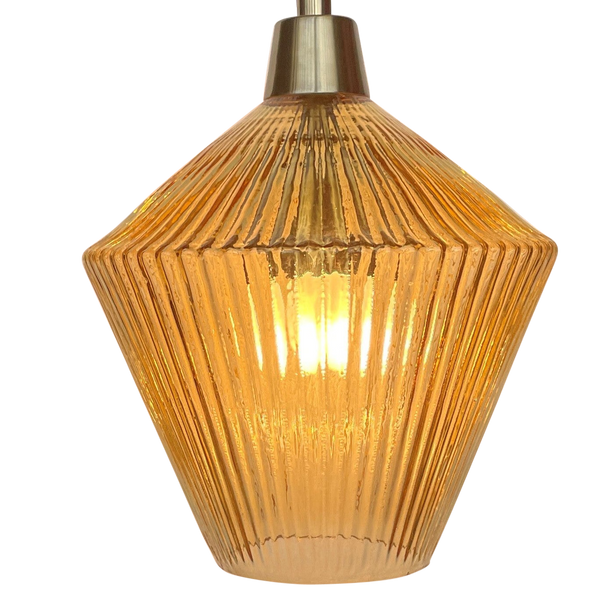 SMITH&SMITH Cecilia Embossed Rippled Glass Pendant Lamp