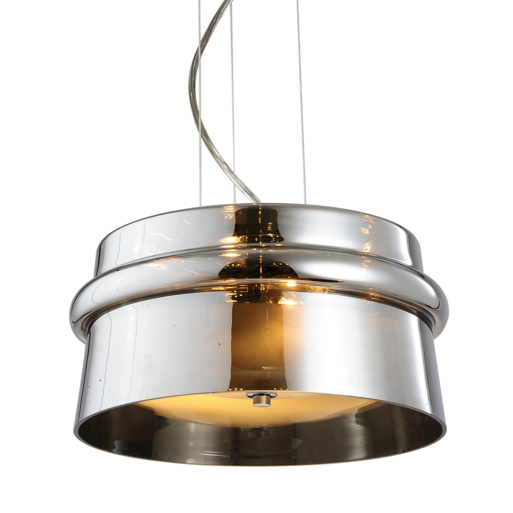 Baz Drum Smoke Glass Pendant Lamp