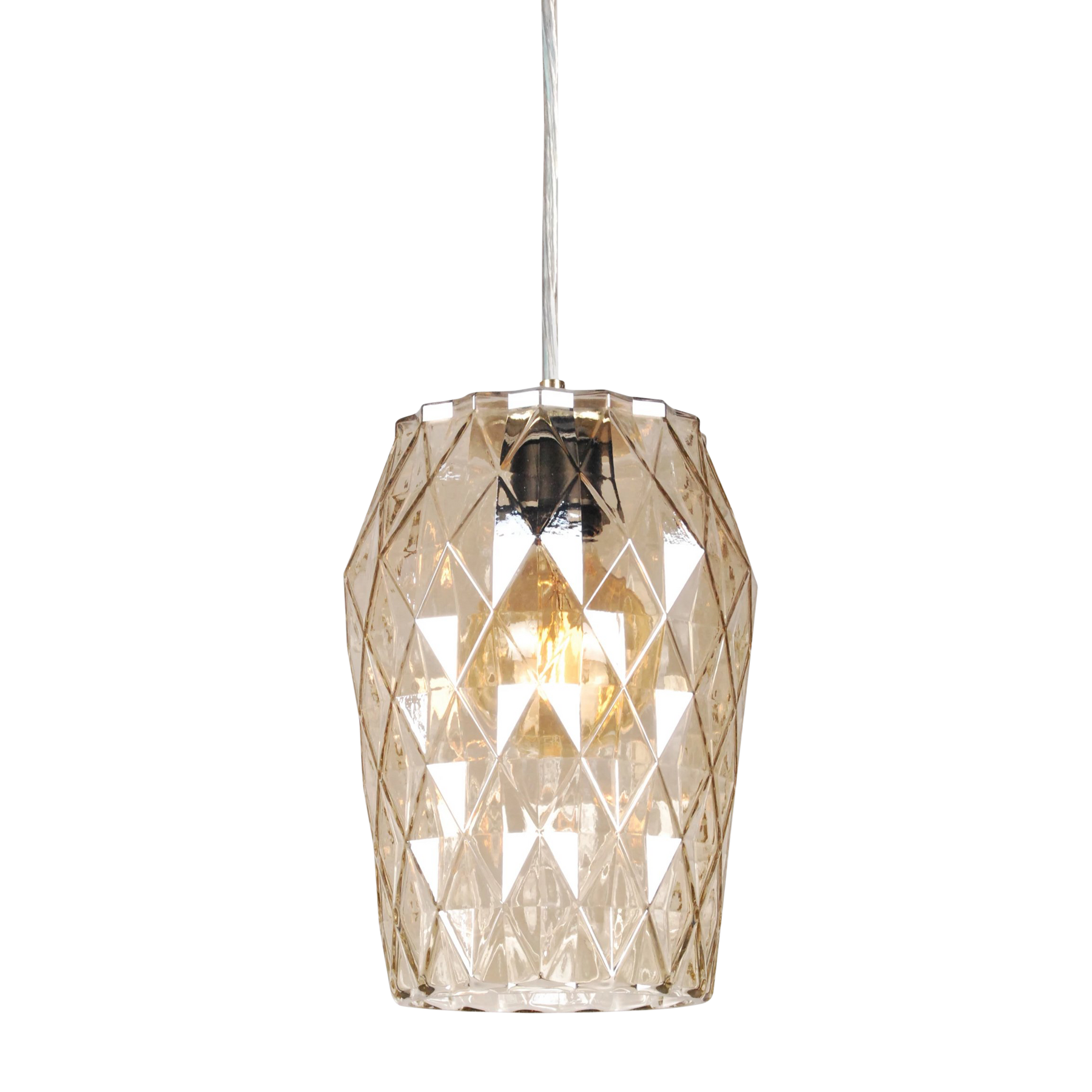 SMITH&SMITH large clear cut glass pendant light